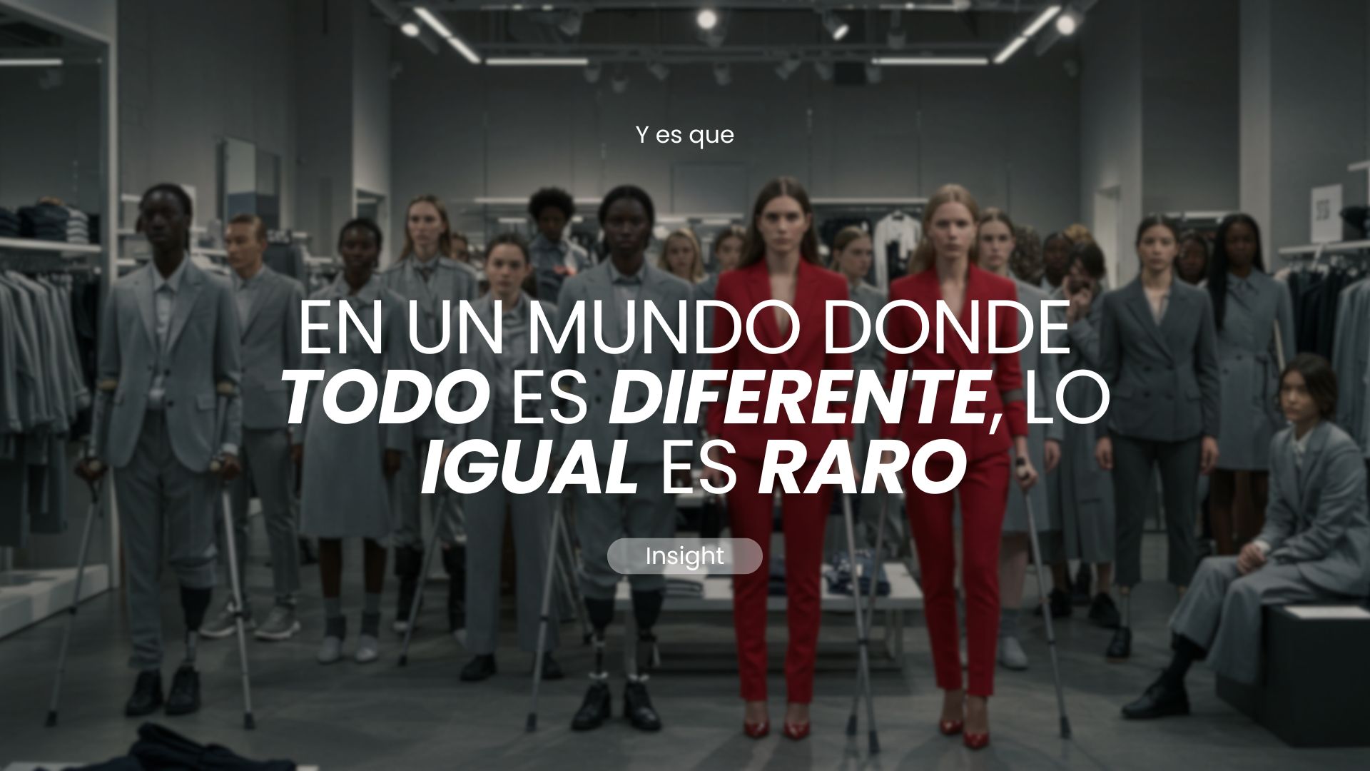 Insight en un mundo donde todo es diferente, lo igual es raro